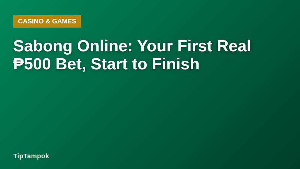 Sabong Online: Your First Real ₱500 Bet, Start to Finish